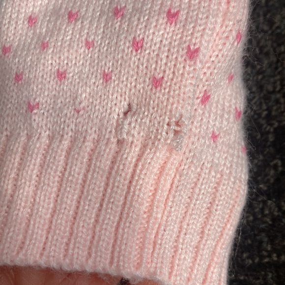 VNTG Sweater & Vest Set Girls Pink w/Ducks Clouds Hearts Size 18 month 90's Y2K - Picture 4 of 13